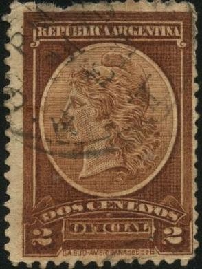 Primera emisión de sellos oficiales de Argentina. 