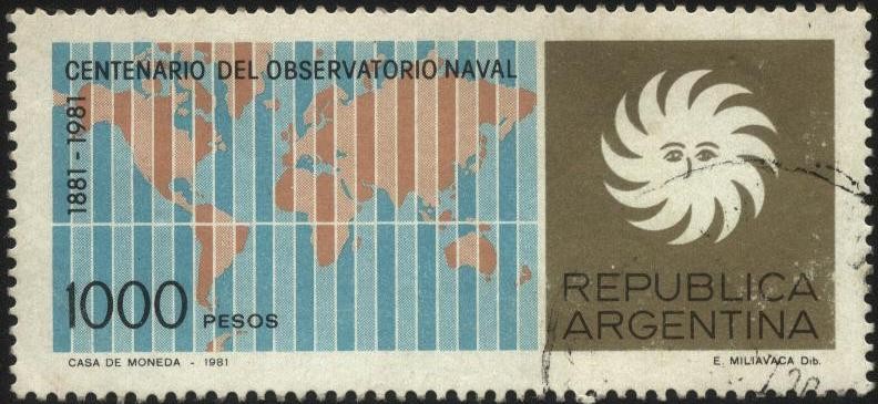 Centenario del Observatorio Naval de la Argentina, fundado en el año 1881.