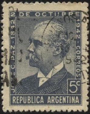 Dr. José C. Paz, 1842-1912. Diputado, diplomático fundador del diario La Prensa. 