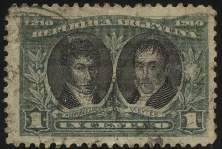 Conmemorativo del centenario de la Revolución del 25 de Mayo de 1810. Nicolás Rodríguez Peña e Hipól