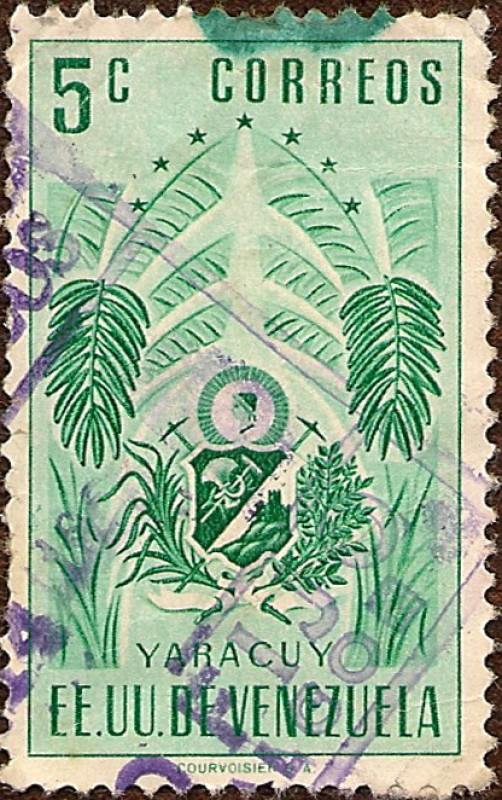 Escudo de Yaracuy. Plátanos y productos agrícolas.