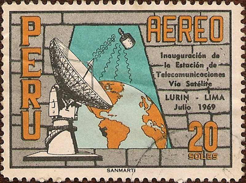 Inauguración de la Estación de Telecomunicaciones Vía Satélite, Lurín-Lima. Jul. 1969.