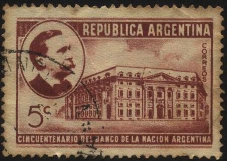 Banco de la Nación Argentina. Fundado el año 1891 por iniciativa del Presidente Carlos Pellegrini. S