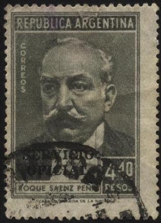 Roque Saenz Peña.  1851-1914. Abogado y político argentino. Presidente de la República 1910 a 1914. 