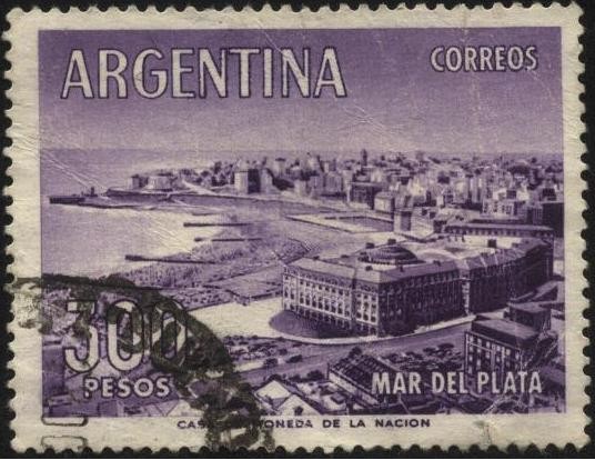Balneario Mar del Plata, playas Argentinas en el Océano Atlántico.