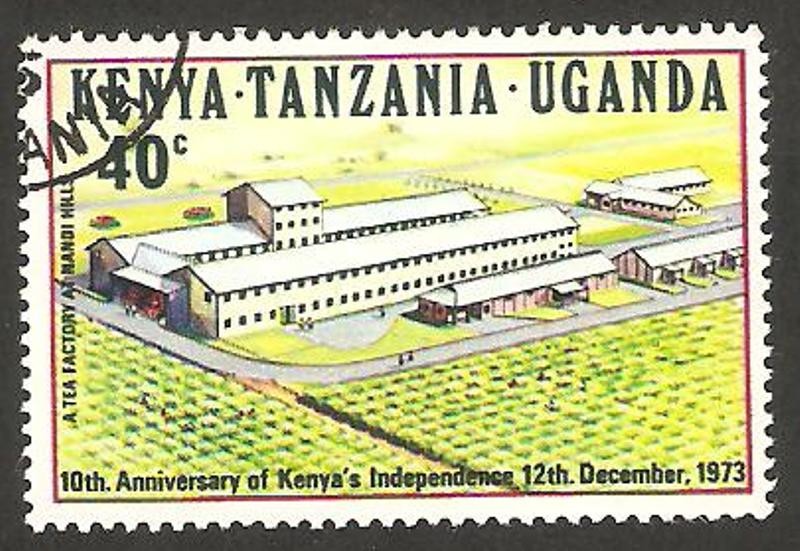Kenya Tanzania Uganda - fábrica de té en las colinas de Nandi