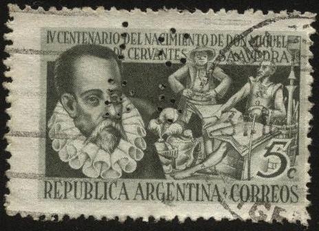 400 años del nacimiento de Don Miguel De Cervantes de Saavedra. Don Quijote de la Mancha y Sancho Pa