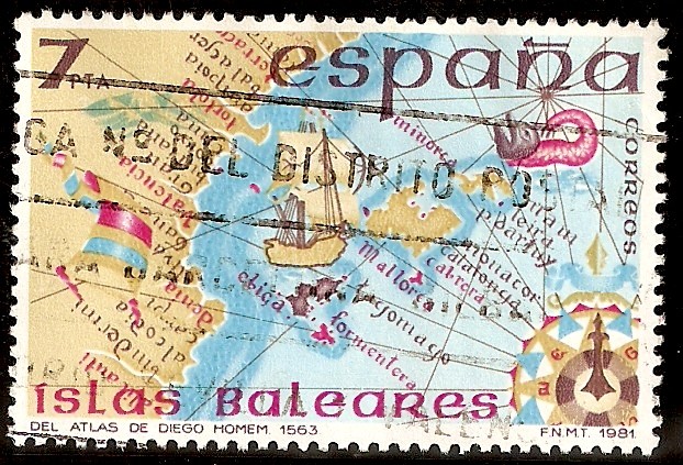 España insular. Islas Baleares. Atlas de Diego Hommen