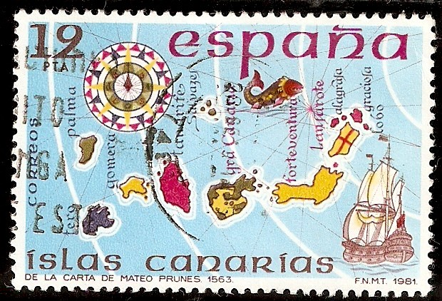 España insular. Islas Canarias. Carta de Mateo Prunes