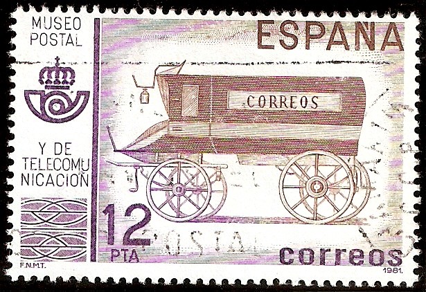 Museo Postal. Furgón del correo del siglo XIX