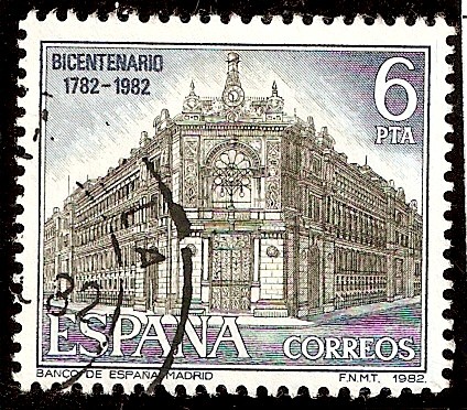 Paisajes y monumentos. Fachada del Banco de España, Madrid