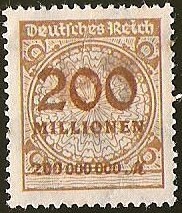 DEUTSCHES REICH - IMPERIO ALEMAN -  200 MILLION