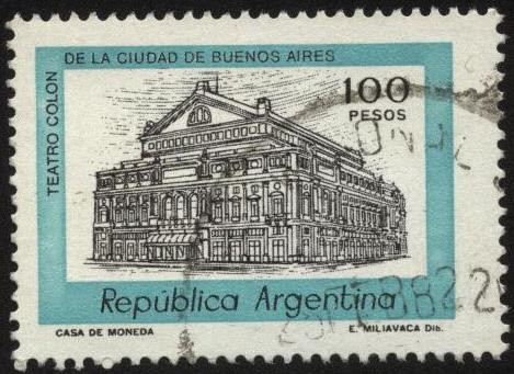Teatro Colón de la ciudad de Buenos Aires. 100 pesos