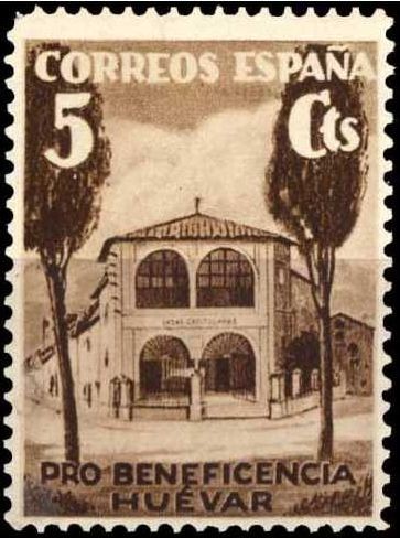 ESPAÑA 1938 49 Sello Nuevo Pro Beneficencia Huevar 5cts