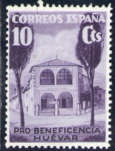 ESPAÑA 1938 50 Sello Nuevo Pro Beneficencia Huevar 10cts