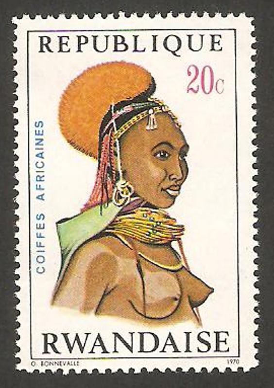 peinado africano, mujer de Rendille
