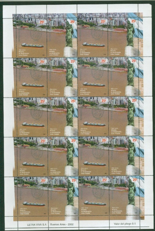 Plancha de sellos de Rosario