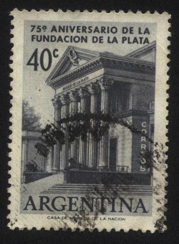75 años de la fundación de la ciudad de la Plata. Edificio del Museo de ciencias naturales de La Pla