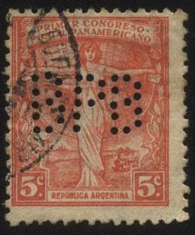 Conmemorativo del Primer Congreso Postal Panamericano realizado en el año 1911 en la ciudad de Monte