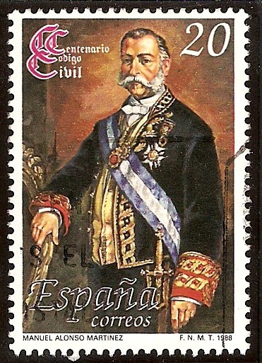 I Centenario del Código Civil. Manuel Alonso Martínez, ministro de Gracia y Justicia