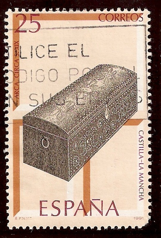 Artesanía española muebles. Arca Circa s. XIX Castilla - La Mancha