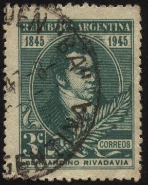 Conmemorativo del centenario del fallecimiento de Bernardino Rivadavia, primer presidente de la Arge