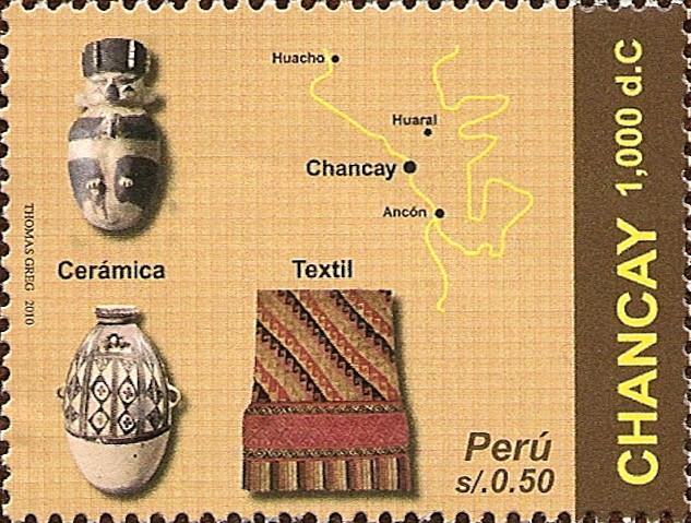 Cultura Chancay, (1,000dc.). Cerámica, Textil y Mapa.