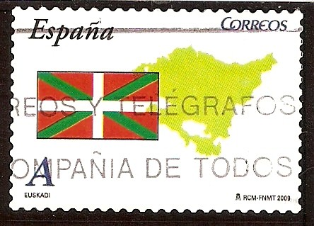 Bandera y mapa de Euskadi