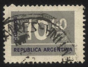 Sello cifra. 10 pesos