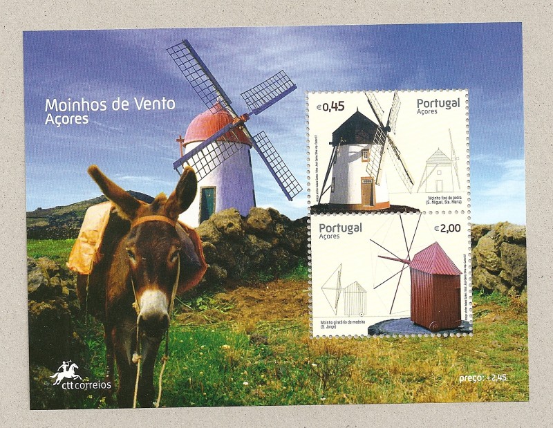 Molinos de viento en las Azores