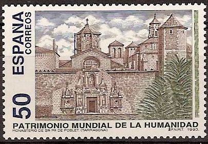 ESPAÑA 1993 3276 Sello **MNH Patrimonio Mundial de la Humanidad Monasterio Santa Mª de Poblet Tarrag