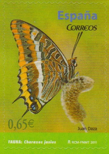 ESPAÑA 2011 4623 Sello Nuevo Flora Mariposa Butterfly Charaxes Jaslus Espana Spain Espagne Spagna Sp