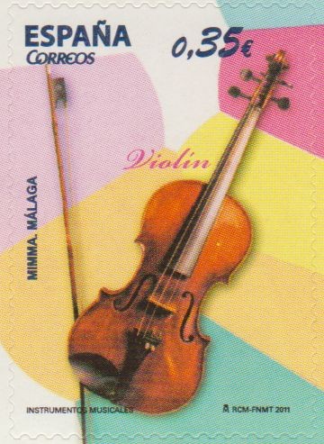 ESPAÑA 2011 4630 Sello Nuevo Instrumentos Musicales Violin Mimma Malaga Espana Spain Espagne Spagna 