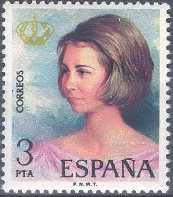 ESPAÑA 1975_2303 Doña Sofía, Reyes de España. Scott 1928