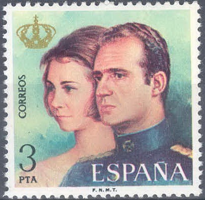  ESPAÑA 1975_2304 Don Juan Carlos I y Doña Sofía, Reyes de España. Scott 1929