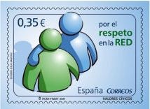 ESPAÑA 2011 4642 Sello Nuevo Valores Cívicos Por el Respeto en la Red Espana Spain Espagne Spagna Sp