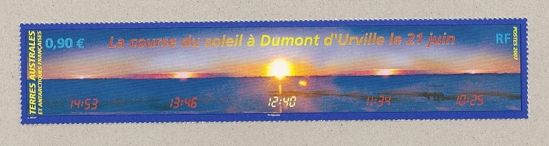 Curso del sol en la islaDumont D'Urville