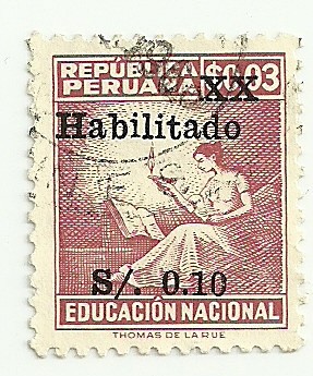 Sello pro- educación habilitado con sobrecarga