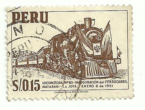 Locomotora N° 80 - Inaguración del Ferrocarril Matarani