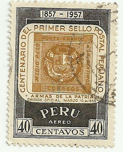 Centenario del primer sello postal peruano