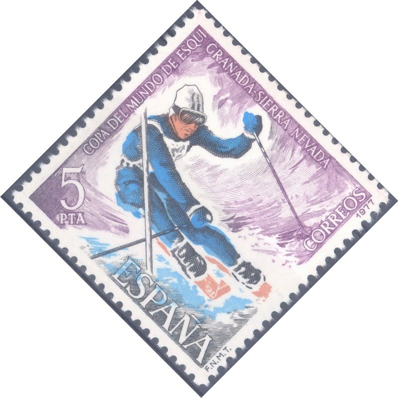 ESPAÑA 1977_2408 Copa del Mundo de esquí 1977.  Scott 2036