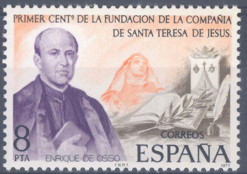ESPAÑA 1977_2416 Centenario de la fundación de la Compañía de Santa Teresa de Jesús. Scott 2044