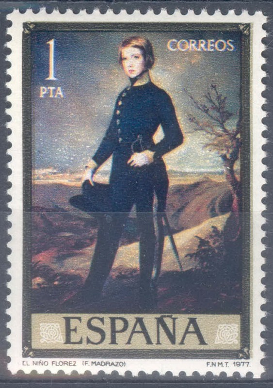 ESPAÑA 1977_2429 Pintores.  Obras de Federico de Madrazo (1815-1894). Scott 2057