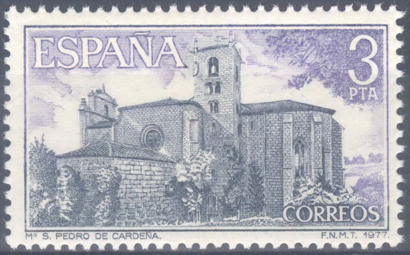 ESPAÑA 1977_2443 Monasterio de San Pedro de Cardeña. Scott 2070
