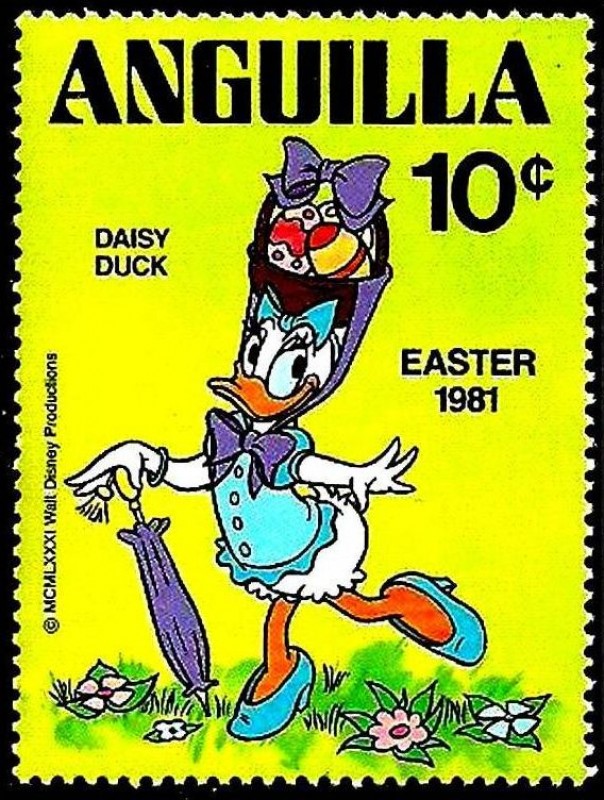 ANGUILLA 1981 Scott 440 Sello ** Walt Disney Easter Daisy Duck 10c 