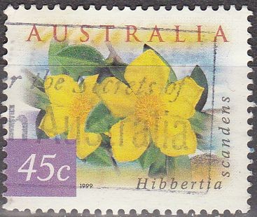 AUSTRALIA 1999 Scott 1735 Sello Flores Flowers Hibbertia Scandens usado Michel 1806 