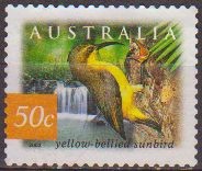 AUSTRALIA 2003 Scott 2162 Sello Fauna Animales Aves Yellow bellied sunbird usado Michel 2240 