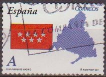 ESPAÑA 2011 4617 Sello Banderas y Mapas Autonomias Comunidad de Madrid usado Espana Spain Espagne Sp
