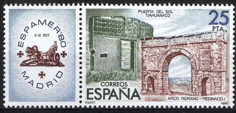 2580 Exposición Filatélica de América y Europa. ESPAMER-80.