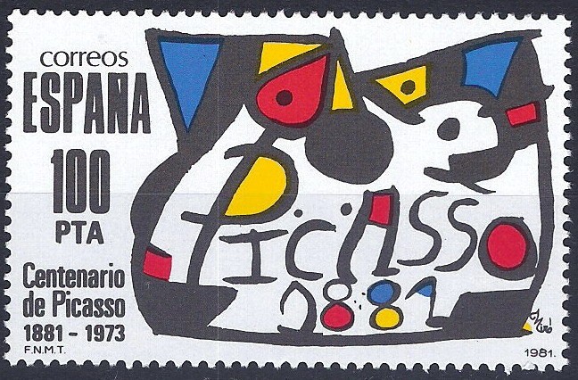2609 Homenaje a Picasso, pintado por Joán Miró.